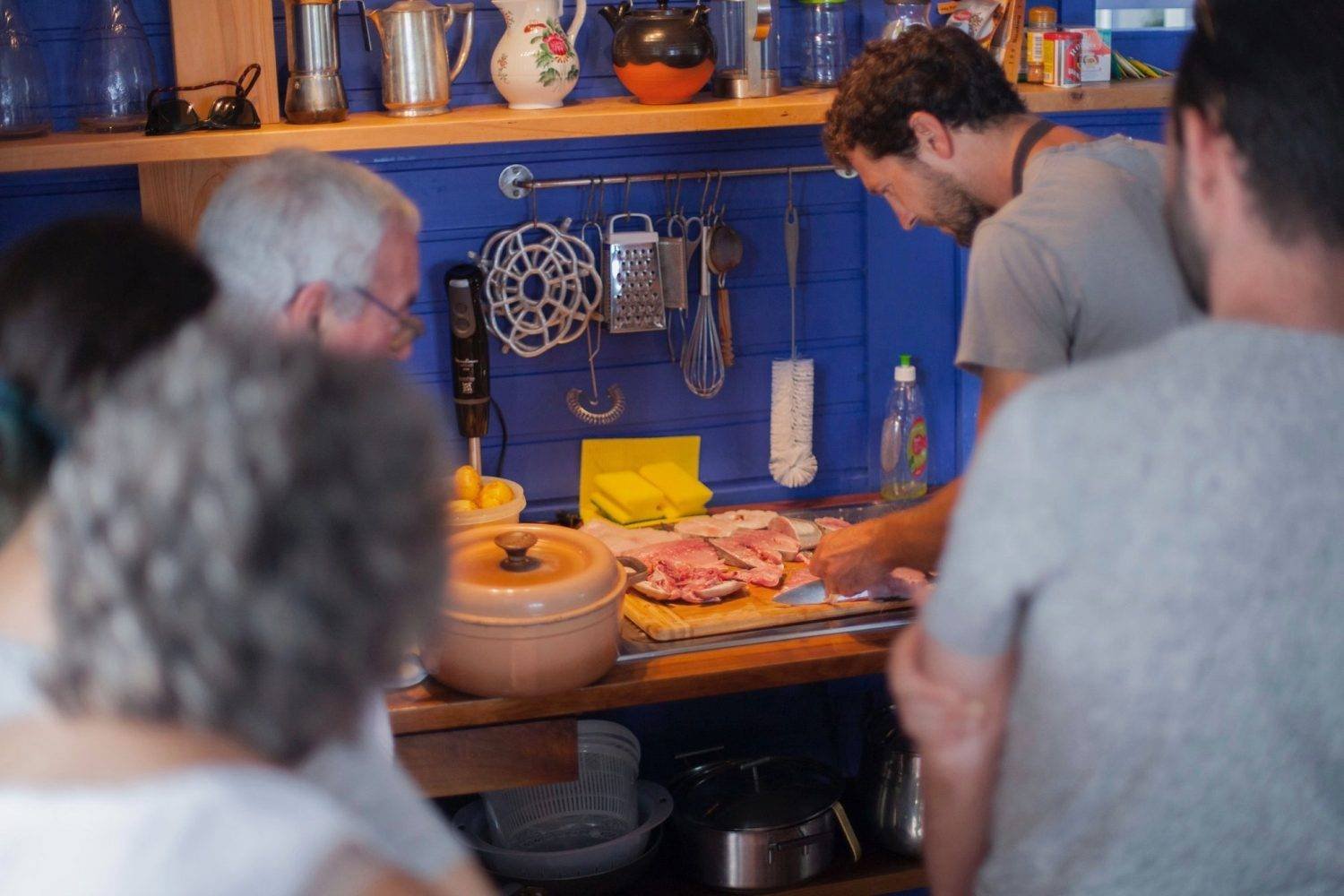 Food being made in a private cooking class tour in Faial, an Azores Portugal island